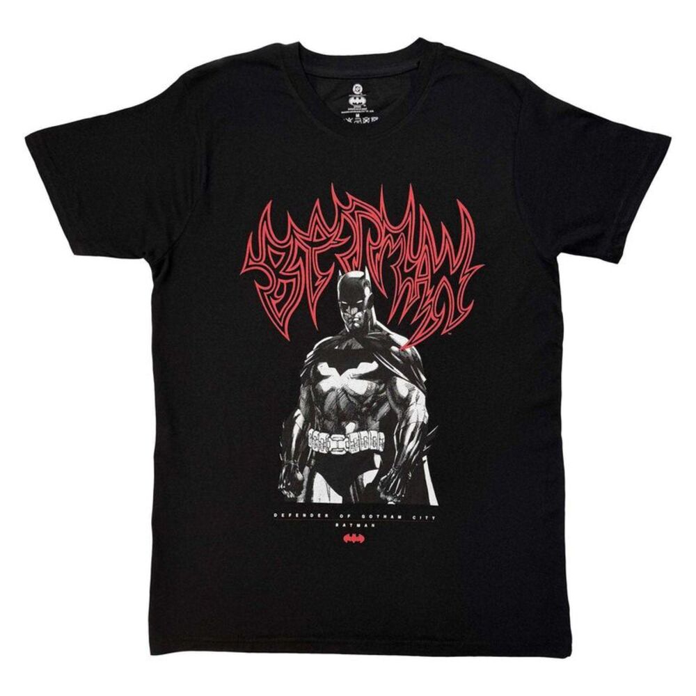 Batman Unisex Adult Defender Of Gotham City T-Shirt / Black